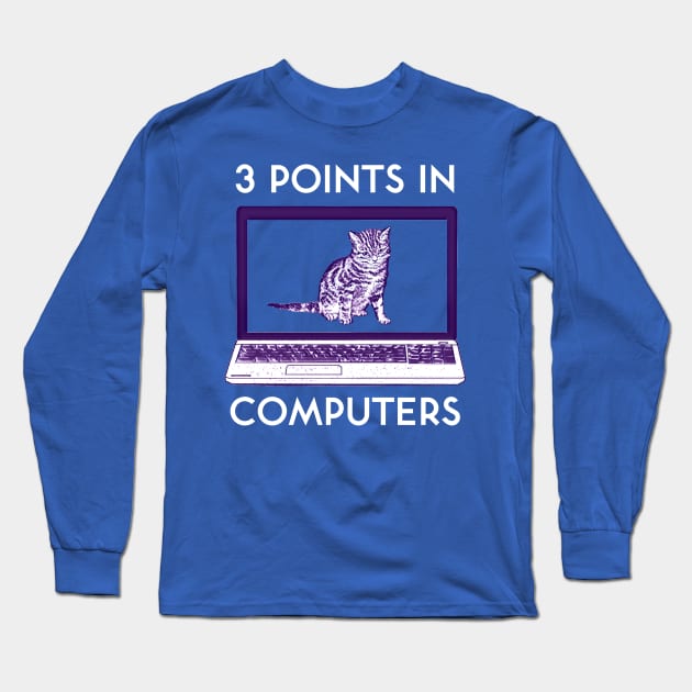 3 Points In Computers Long Sleeve T-Shirt by kenrobin